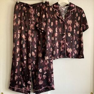 Jason Wu Floral Abstract Watercolor Print Two Piece Pajama Set, NWT Sz S & L